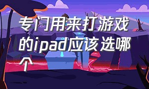 专门用来打游戏的ipad应该选哪个