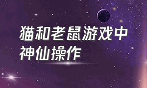 猫和老鼠游戏中神仙操作