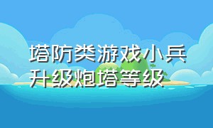 塔防类游戏小兵升级炮塔等级