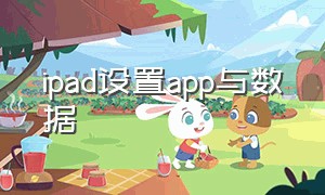 ipad设置app与数据