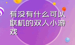 有没有什么可以联机的双人小游戏