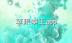 苹果拳王app