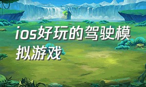 ios好玩的驾驶模拟游戏（苹果手机好玩的免费模拟驾驶游戏）