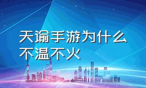 天谕手游为什么不温不火（天谕手游官网）