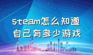 steam怎么知道自己有多少游戏