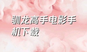 驯龙高手电影手机下载（驯龙高手电影中文版完整版）