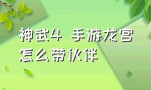 神武4 手游龙宫怎么带伙伴（神武4 手游龙宫怎么带伙伴技能）