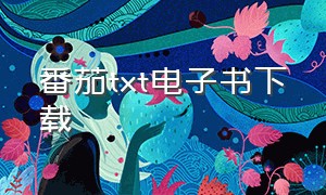 番茄txt电子书下载