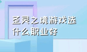 圣灵之境游戏选什么职业好