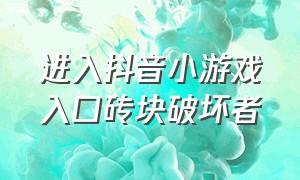 进入抖音小游戏入口砖块破坏者