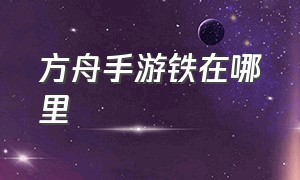 方舟手游铁在哪里（方舟手游钻石在哪里）