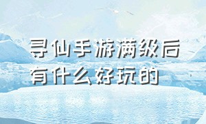 寻仙手游满级后有什么好玩的（寻仙手游满级多少）