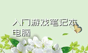 入门游戏笔记本电脑（适合新手的笔记本游戏电脑）