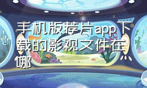 手机版荐片app下载的影视文件在哪