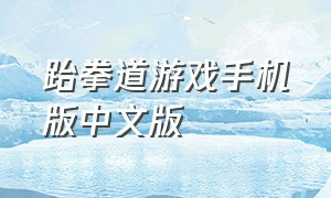 跆拳道游戏手机版中文版