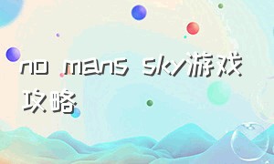 no mans sky游戏攻略（no mans sky游戏抢货船会怎样）