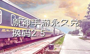 原神手游永久兑换码2.5（原神手游官网新人礼包2024）