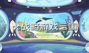 pc战略游戏三国（电脑三国战略游戏）