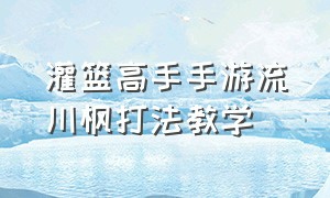 灌篮高手手游流川枫打法教学（灌篮高手手游流川枫操作技巧）