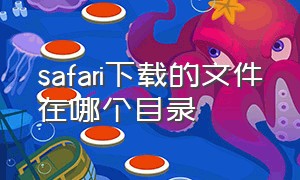 safari下载的文件在哪个目录