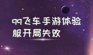 qq飞车手游体验服开局失败