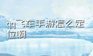 qq飞车手游怎么定位啊（qq飞车手游怎么改位置）