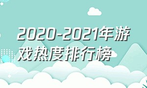 2020-2021年游戏热度排行榜