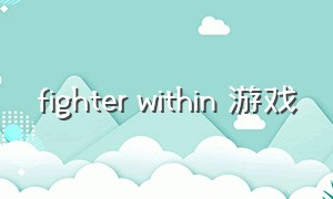 fighter within 游戏（streetfighter游戏多少钱）