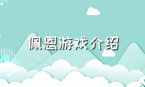 佩恩游戏介绍