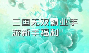 三国无双霸业手游新手福利