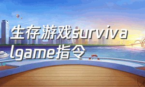 生存游戏survivalgame指令