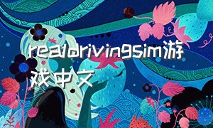 realdrivingsim游戏中文（real driving sim游戏在哪下安卓）
