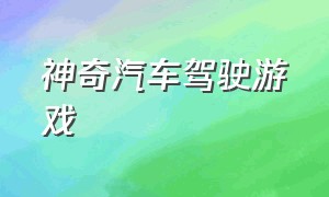 神奇汽车驾驶游戏