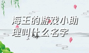 海王的游戏小助理叫什么名字