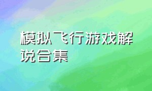 模拟飞行游戏解说合集