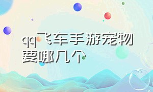 qq飞车手游宠物要哪几个（qq飞车手游体验服申请官网）