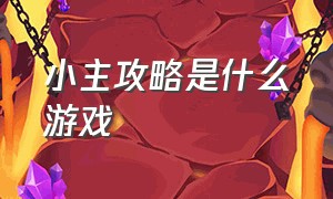 小主攻略是什么游戏（小主攻略为什么玩不了了）