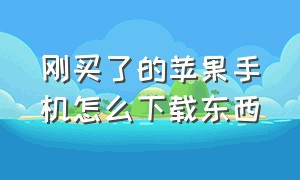 刚买了的苹果手机怎么下载东西