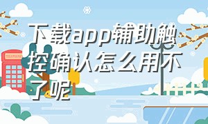 下载app辅助触控确认怎么用不了呢