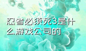 忍者必须死3是什么游戏公司的