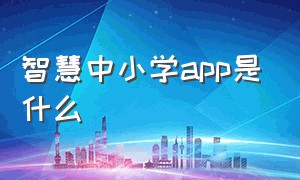 智慧中小学app是什么（安全吗）