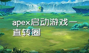 apex启动游戏一直转圈