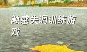 触感失调训练游戏