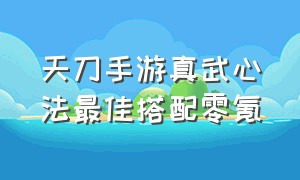 天刀手游真武心法最佳搭配零氪