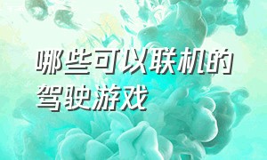 哪些可以联机的驾驶游戏