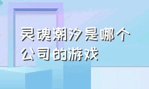 灵魂潮汐是哪个公司的游戏