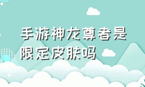 手游神龙尊者是限定皮肤吗