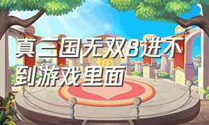 真三国无双8进不到游戏里面（真三国无双8为什么不能进入游戏）