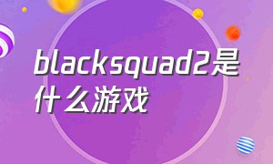 blacksquad2是什么游戏（blacksquad游戏怎么进去）