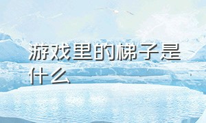 游戏里的梯子是什么